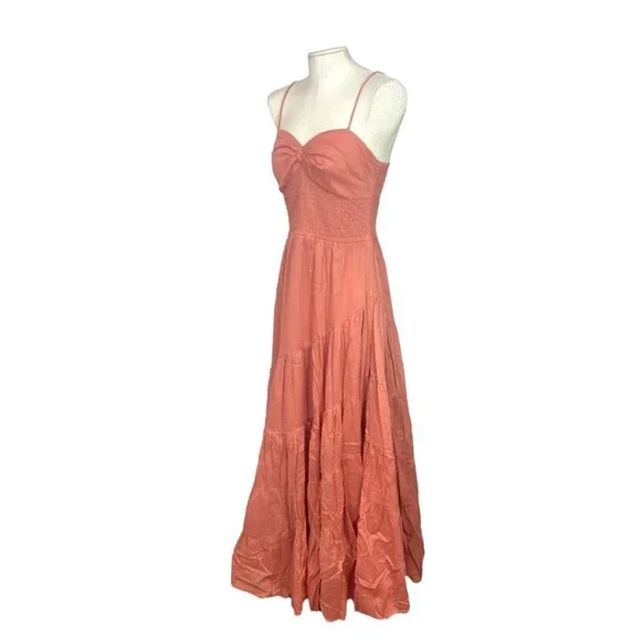 Free People | Dresses | Free People Sundrenched Solid Maxi Dress Canyon  Clay M New | Poshmark